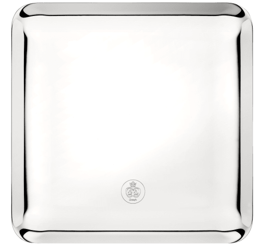 Silver-Plated Large Square Platter 20x20 Silver Time