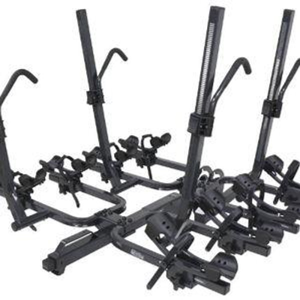 Benton Shifts&Grins Bike Rack for 4 Bikes - 2" Hitches - Wheel or Frame Mount Benton Hitch Bike Rack