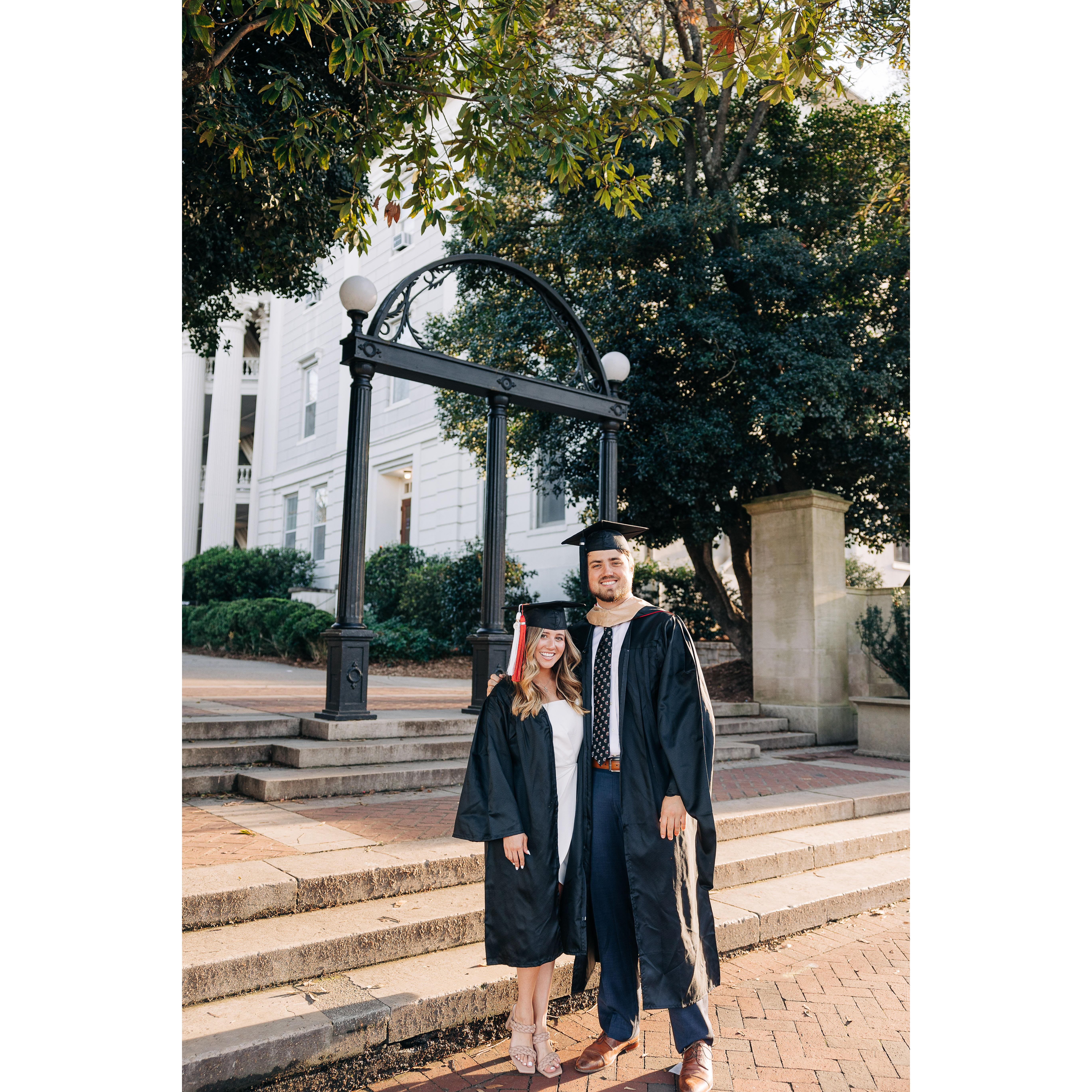 Graduating together and getting to walk under the arch