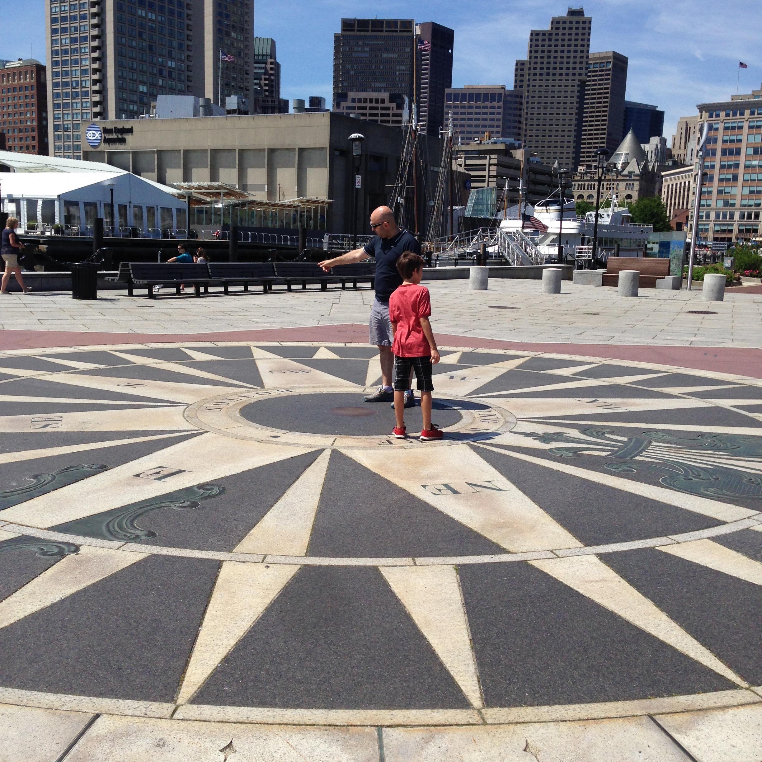 Family visits in Boston. Matt showing Camden some of the history in the city.