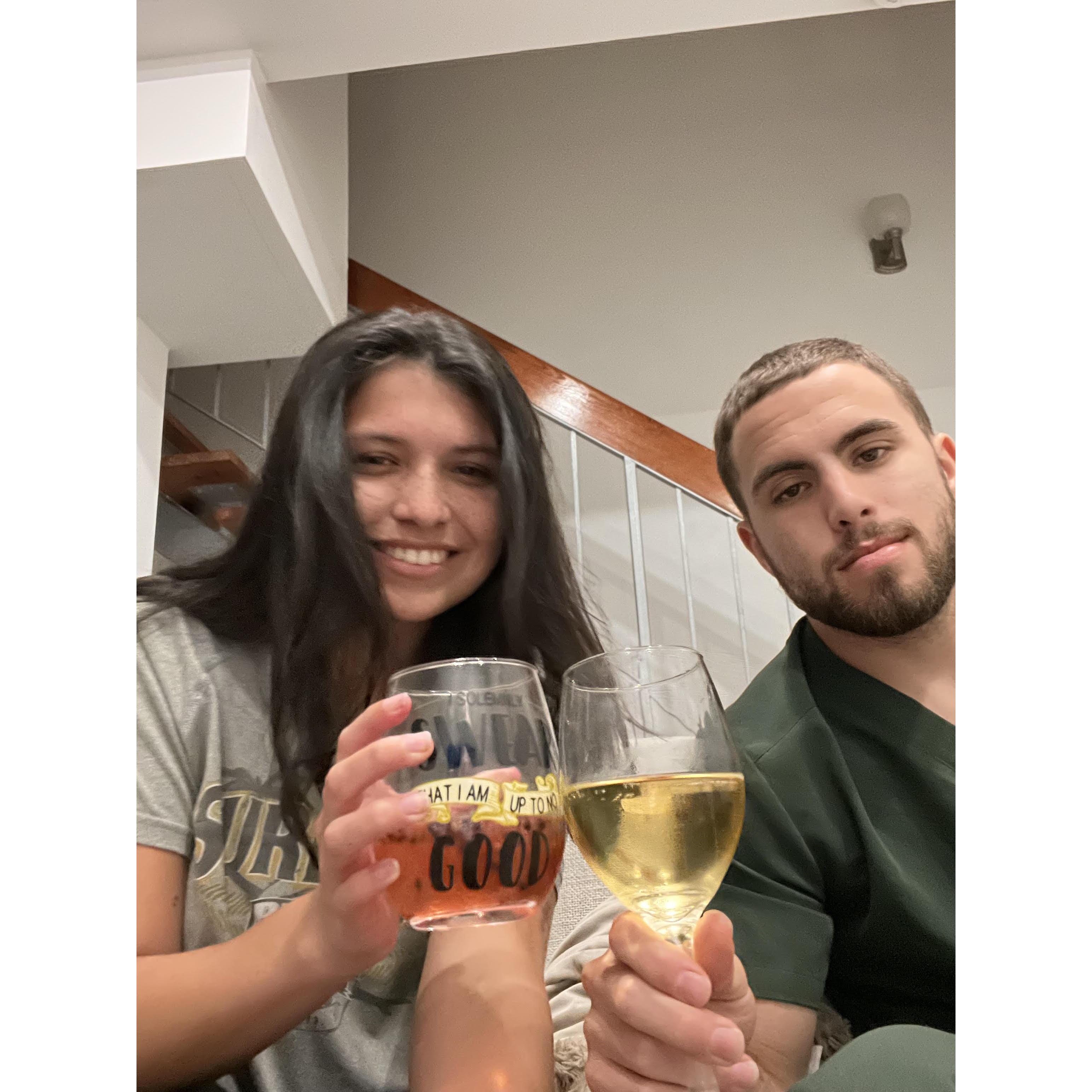 Cheers to buying our first home!