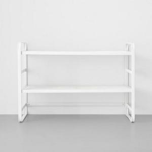 Two Tier Wire Mesh Shoe Rack White - Made By Design™