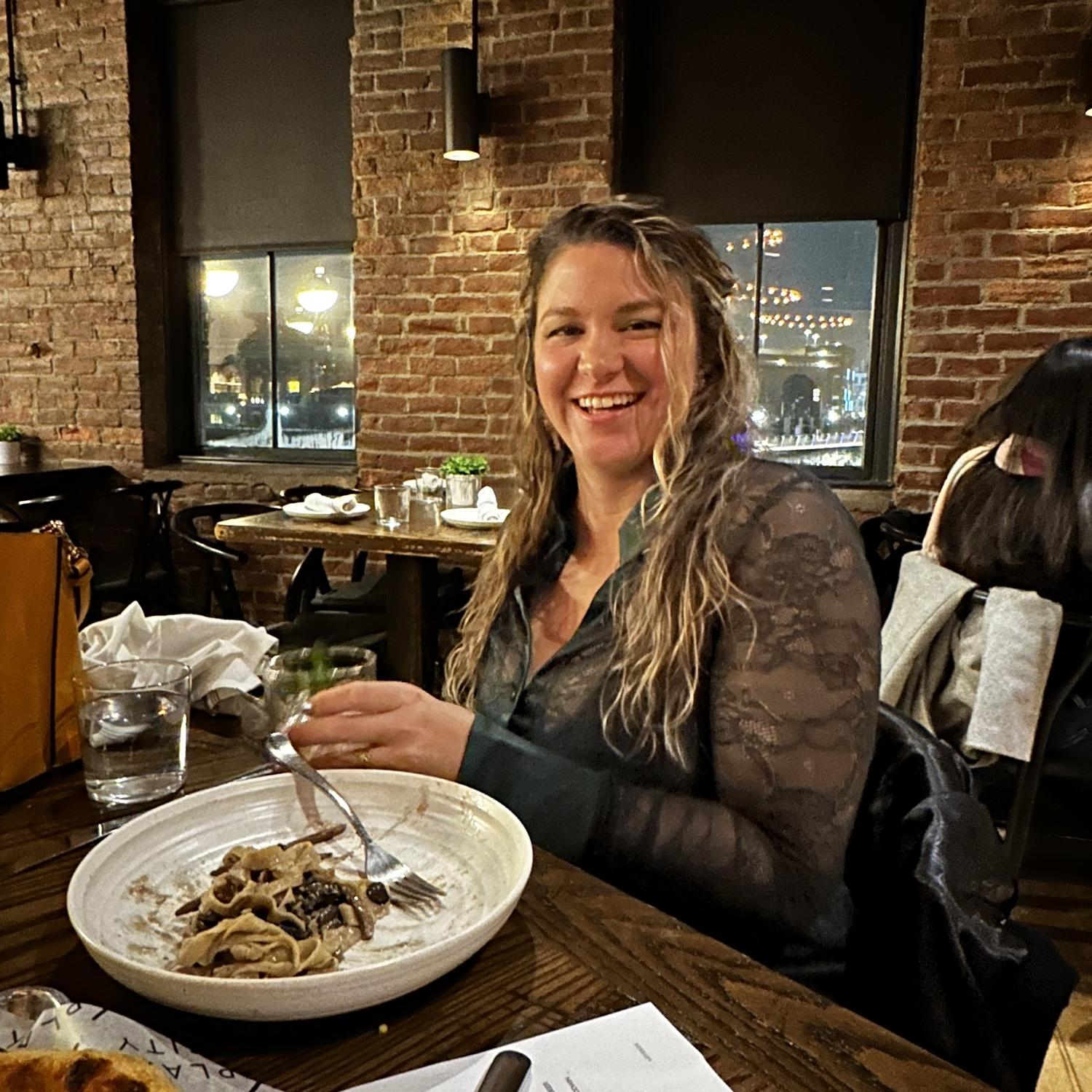 Dinner out during a snowstorm, Jan 2024