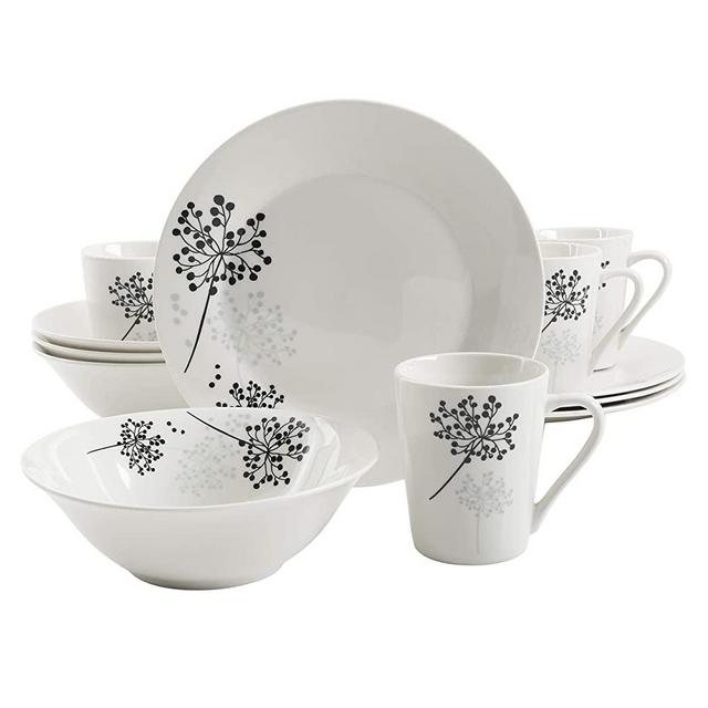 Gibson Netherwood Round Dinnerware Set, Service for 4 (12) Piece, White