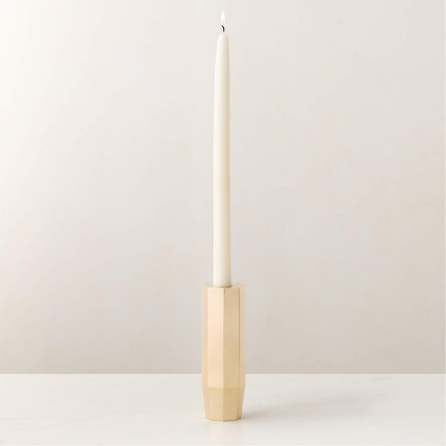 Celestine Brass Taper Candle Holder 6" by goop