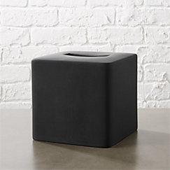 rubber coated black tissue box
