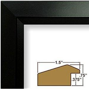 GALLERY PERFECT 7 Piece Black Wood Photo Frame Wall Gallery Kit #11FW794. Includes: Frames, Hanging Wall Template, Decorative Art Prints and Hanging Hardware