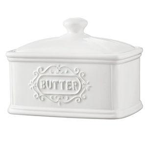 Large Hand-painted Ceramic Butter Dish With Lid LargeTAWCHES Butter Box Butter Keeper Crock for countertop And butter holder Vintage Kitchen Farmhouse Decor Butter Churner
