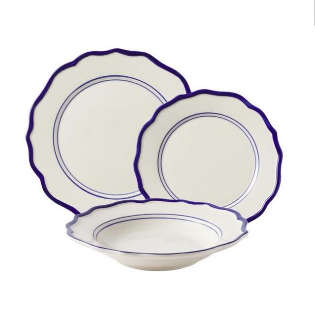 Jane Set-Of-Twelve Hand-Painted Ceramic Dinner Set