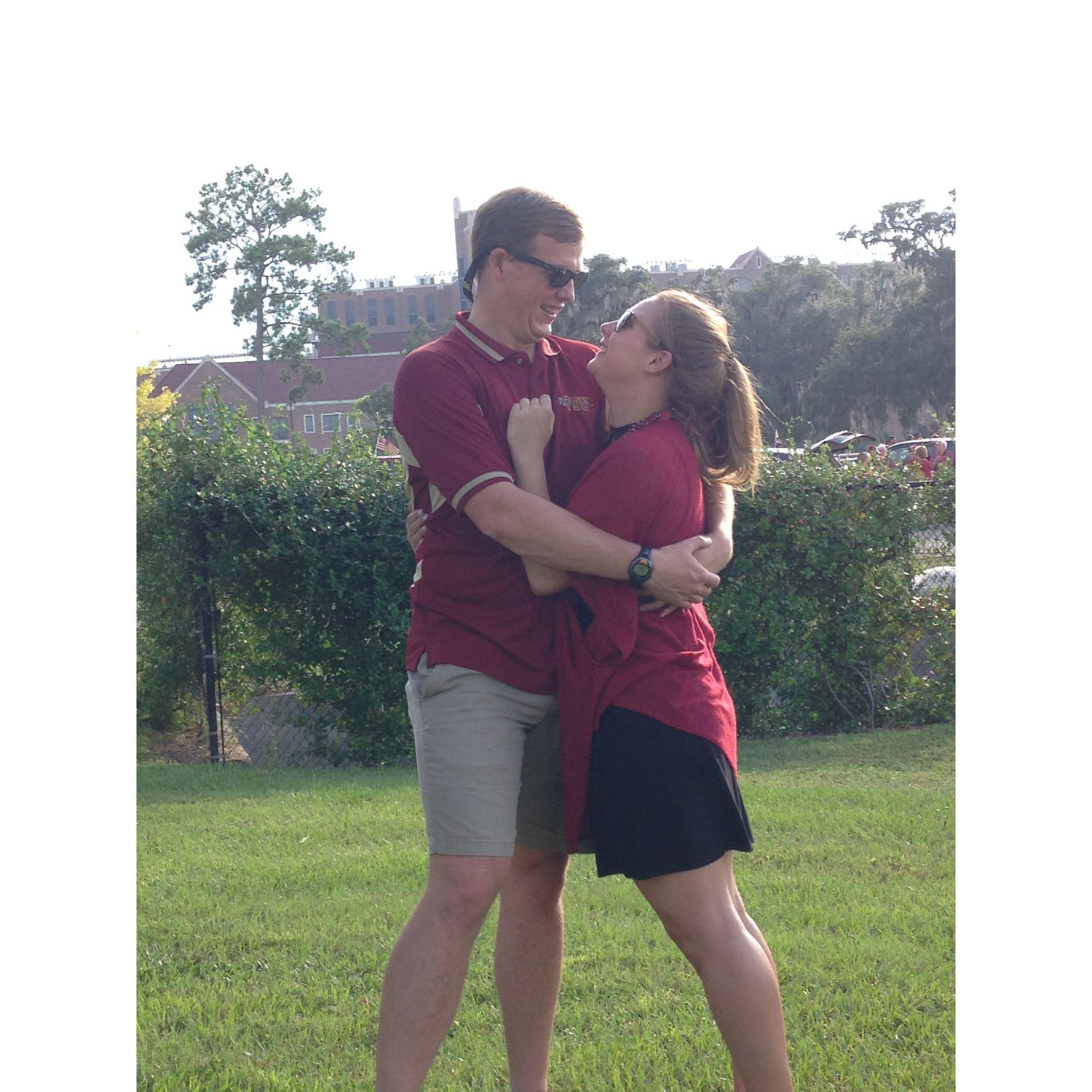 Veronica surprised Caleb in Tallahassee. Still one of his favorite memories!