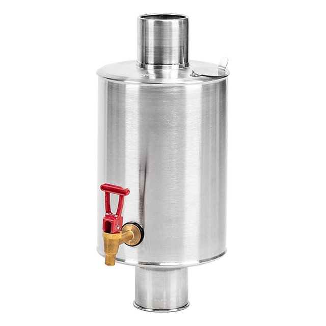 TAISOCA Camping Tent Stove Water Tank Chimney Water Tank, 3L Capacity 304 Stainless Steel Water Tank for Wood Stove Pipe Diameter 6cm / 2.36in