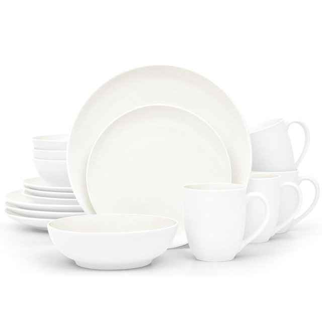 Noritake Colorwave White 16-Piece Set - Coupe, Service for 4 in White