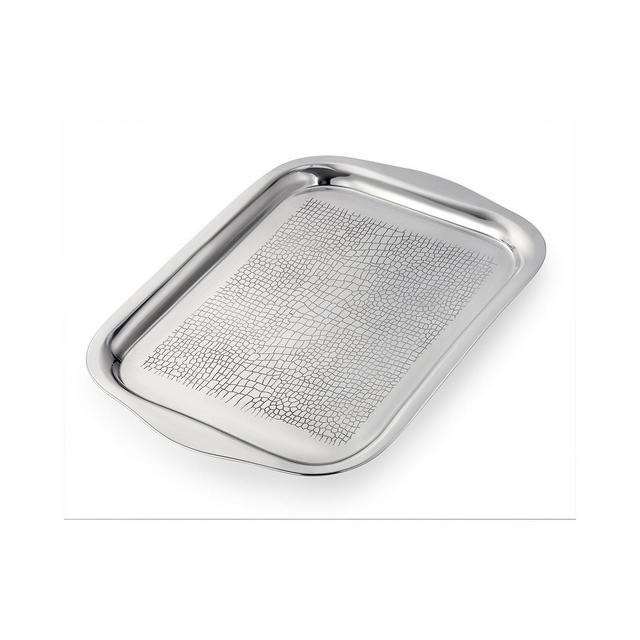 Classic Touch 21.5" Stainless Steel Rectangular Tray