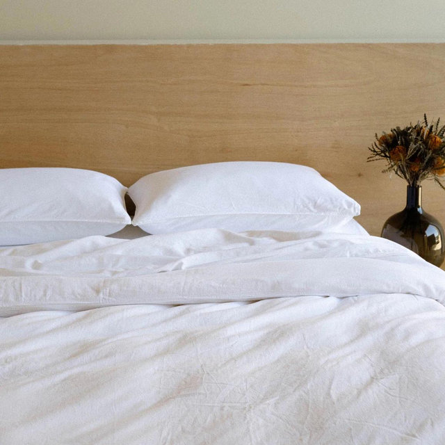 Duvet Cover Sateen - White, Full/Queen