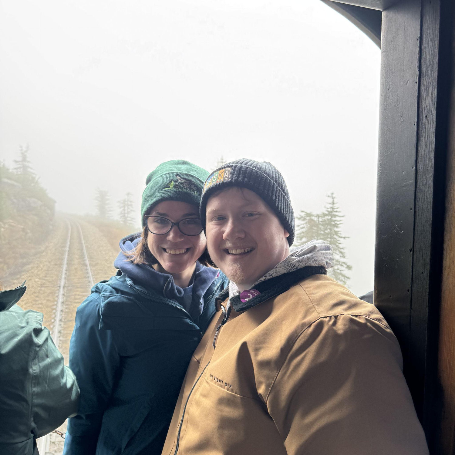 On the train ride in Skagway!