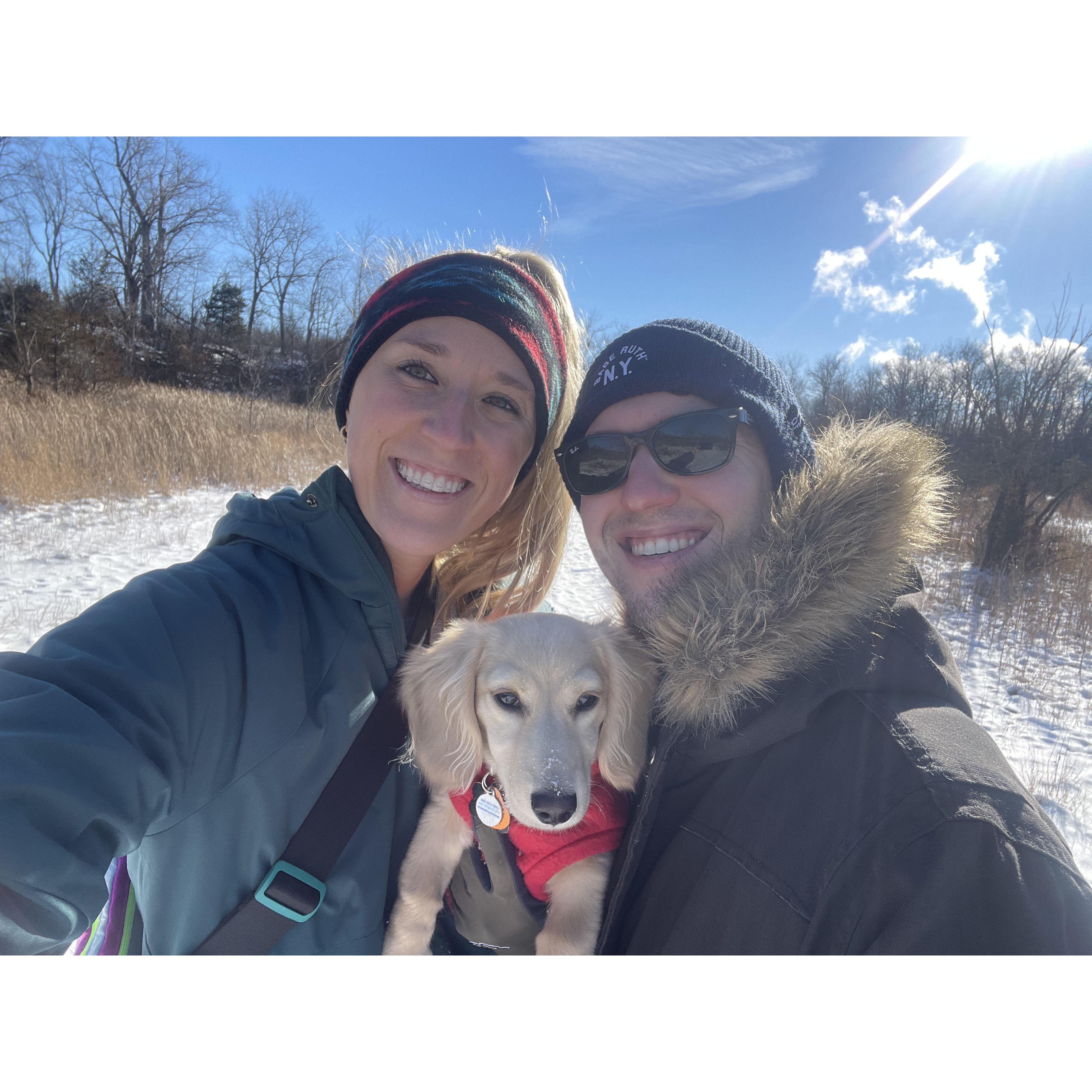 Winter hiking in Rochester