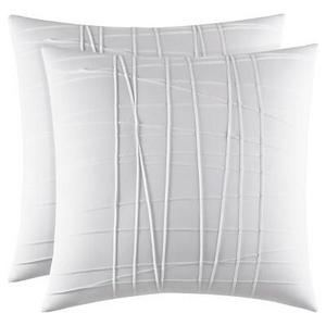 CITY SCENE - Variegated Pleats 2 Piece Euro Sham Set Euro - White - City Scene®