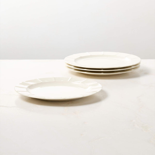 Marylebone White Salad Plates Set of 4 by Todd Snyder