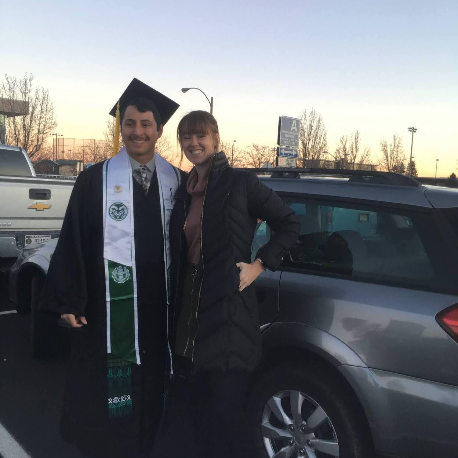 Isaiah's college graduation