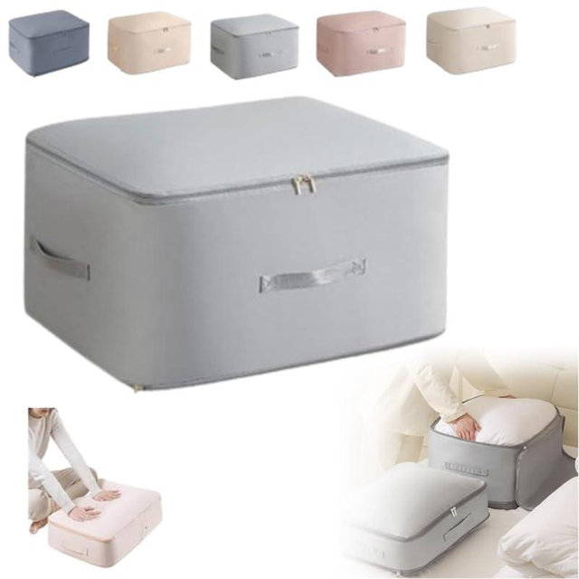 Ultra Space Saving Self Compression Organizer, 2024 Upgrade Space Saving Self Compression Organizer for Comforters Compression Duvet Storage Bag Large Capacity Organizer Bag for Comforters