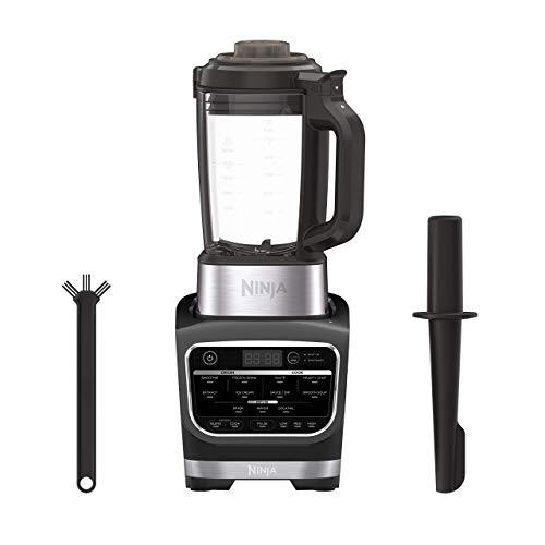 Ninja Foodi Cold & Hot Cook Hot Soups, Sauces and Dips Blender with 1400 Peak Watts to Crush Frozen Drinks & Smoothies Nonstick Glass Pitcher (HB152), 64 oz, Black (Renewed)