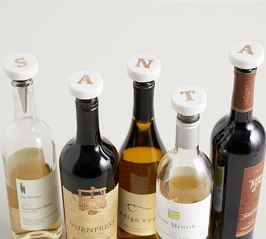 Alphabet Marble Wine Stopper - A