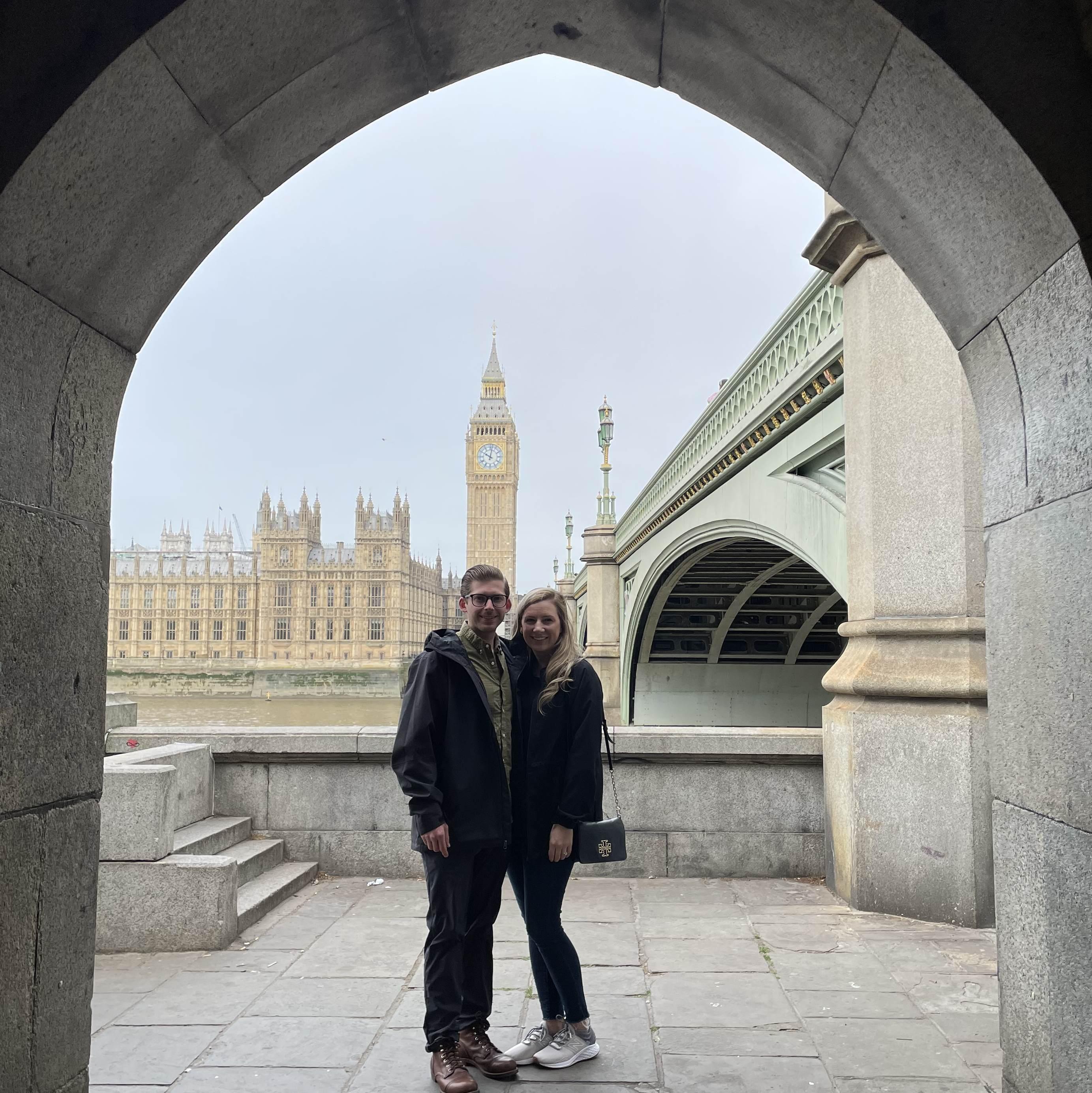 Enjoying the views of Big Ben in London. April 2022.