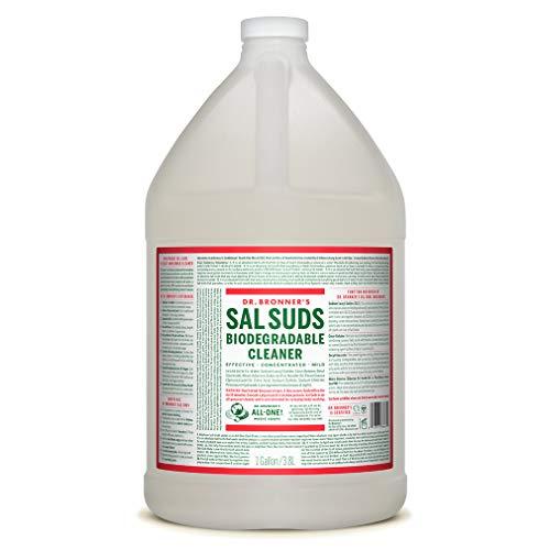 Dr. Bronner's - Sal Suds Biodegradable Cleaner (1 Gallon) - All-Purpose Cleaner, Pine Cleaner for Floors, Laundry and Dishes, Concentrated, Cuts Grease and Dirt, Powerful Cleaner, Gentle on Skin