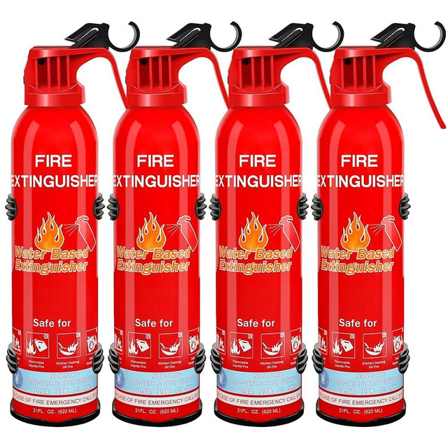 Fire Extinguisher for Home, Car, Kitchen, Vehicle, Boat, Garage, Portable A, B, C, K Class Fire Extinguishers with Mount, Emergency Survival Extinguisher, Easy Access, Versatile Fire Protection