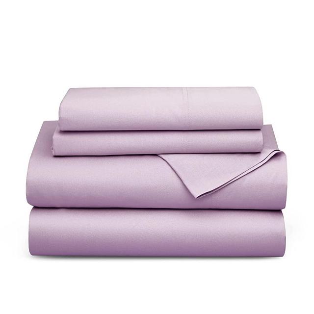 Bedsure 100% Bamboo Sheets Queen Lavender - Deep Pocket Queen Sheets Set Up to 16 inches Mattress , Cooling Sheets Set 4PCs for Queen Size Bed Super Soft Breathable