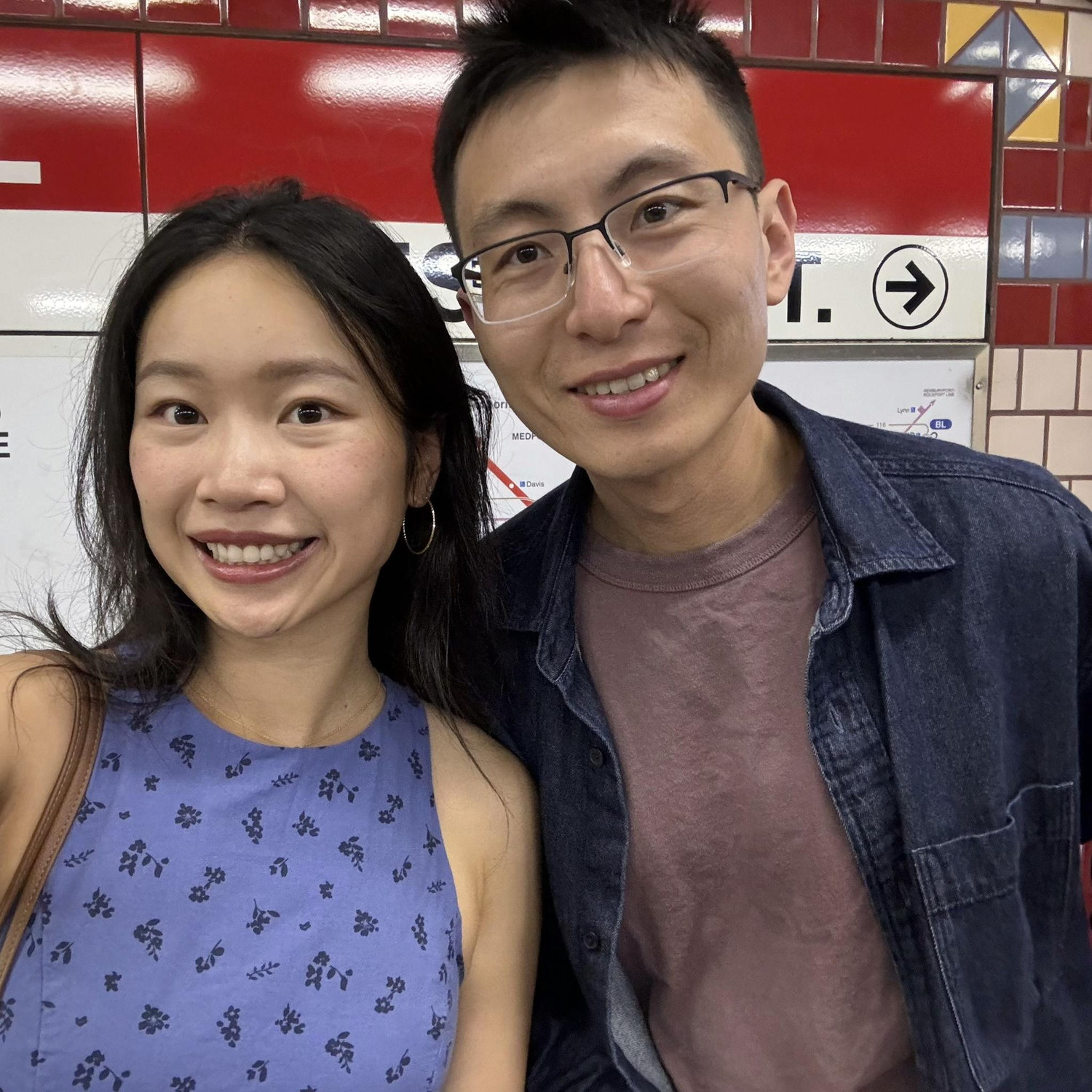 Taking the red line to Boston Common on our 3rd year anniversary
