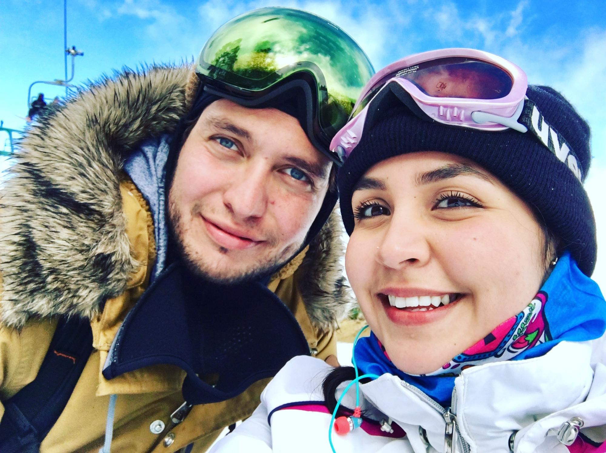 Mario taught me how to snowboard <3 Only person I would follow down a double black diamond!