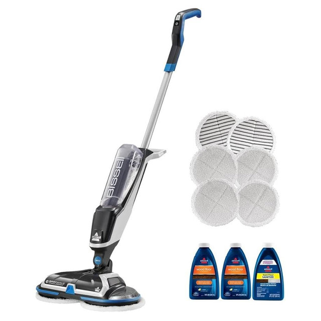 BISSELL Spinwave Cordless Hard Floor Expert Spin Mop Cleaner 18V with washable mop pads for sealed hard floors