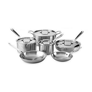 All-Clad d5 Brushed Stainless Steel 10-Piece Cookware Set