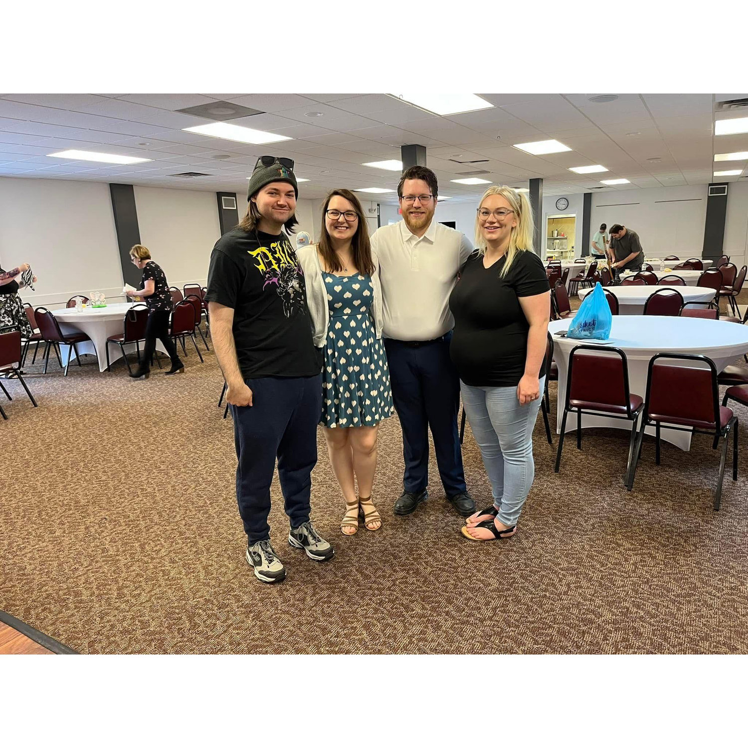 My Maid of Honor Maddy and her fiancé Spencer at their baby shower! Little did we know Myles was coming in just a couple weeks!