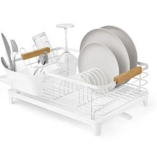 Member's Mark Modern Dish Rack With Utensil Caddy And Glassware Holder, Assorted Colors
