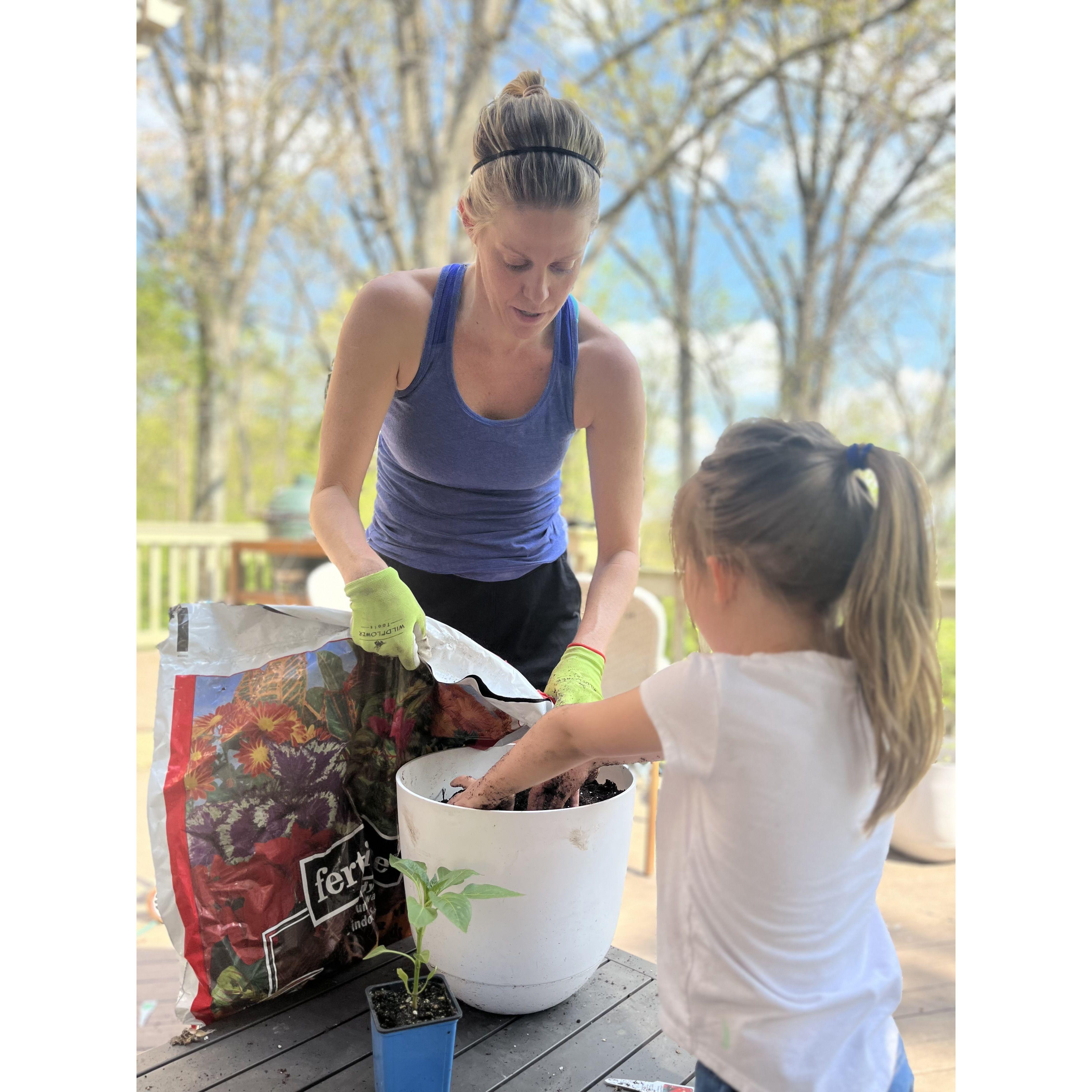 We love gardening with Libby and Tilly