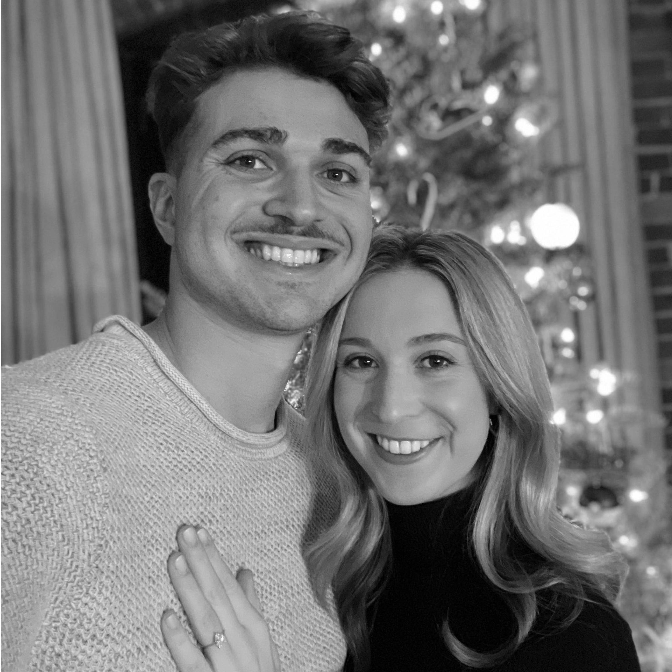 Celebrating our engagement a few days later.