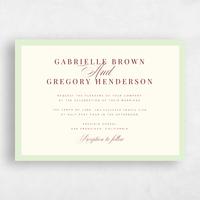 Green Wedding Invitation - Laroque Landscape