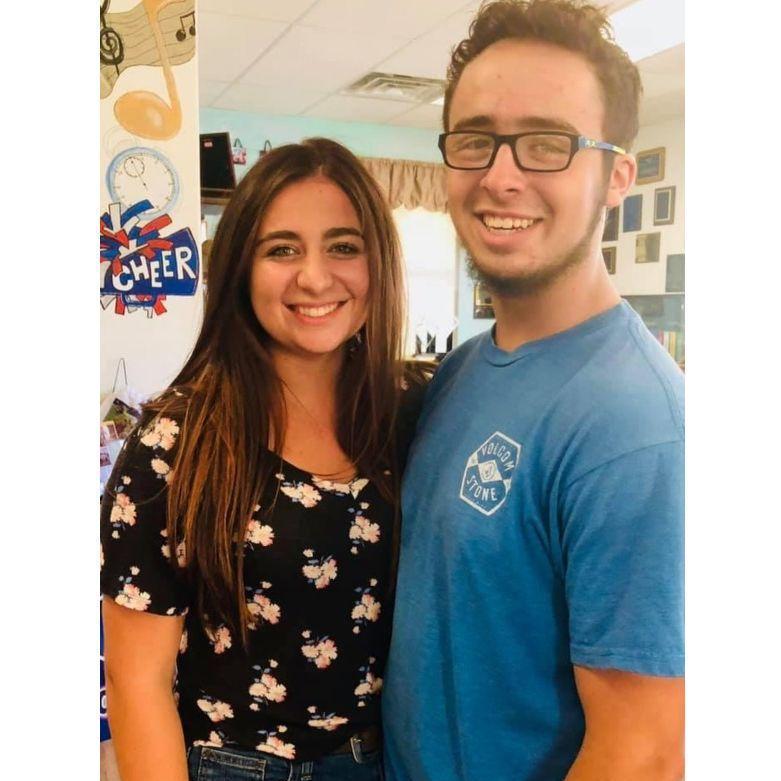 The first week of us officially dating in college, we both cut and died our hair!!