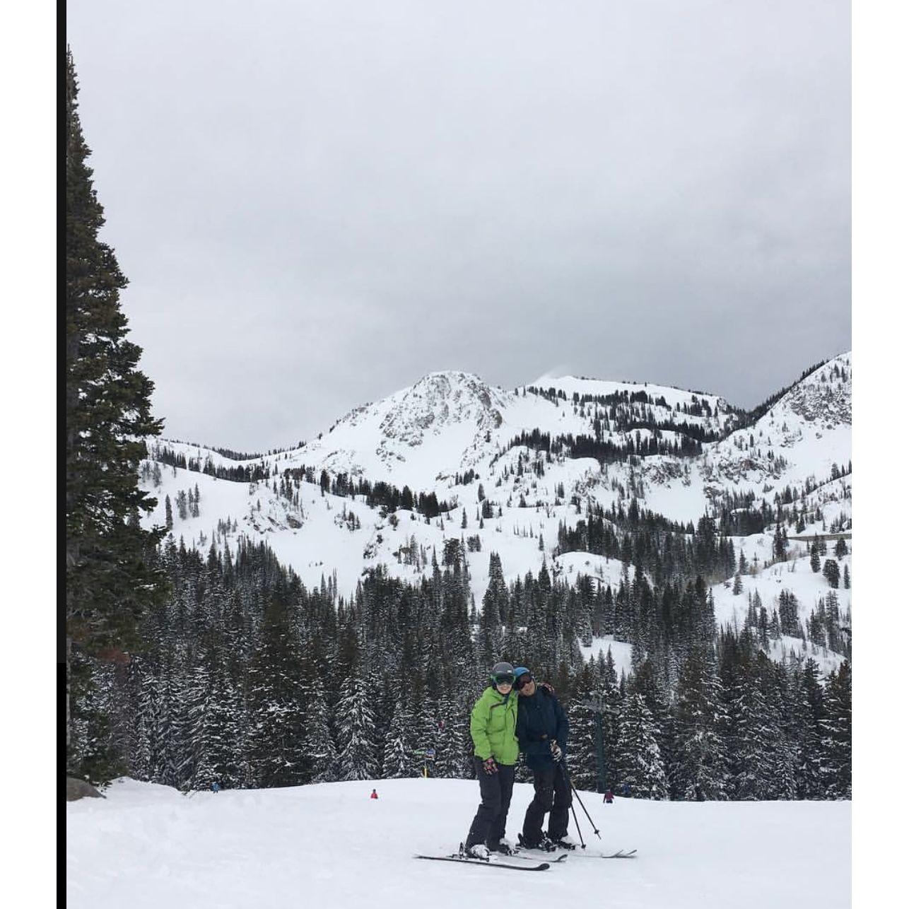 Our first time skiing together in December 2018