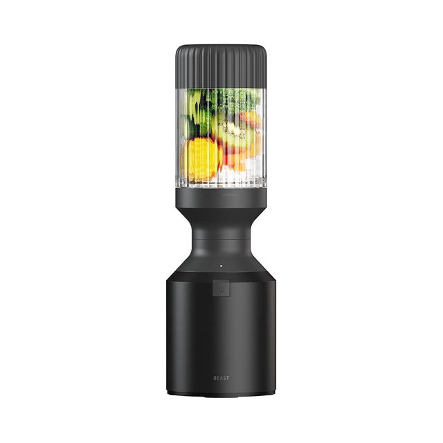 Beast Blender | Sleek Kitchen Countertop Design, Patented Blending Technology | Take Smoothies & Shakes To-Go with NEW Portable Straw Cap System (Carbon Black)