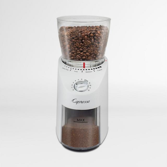 Capresso ® Infinity Plus White Conical Burr Grinder