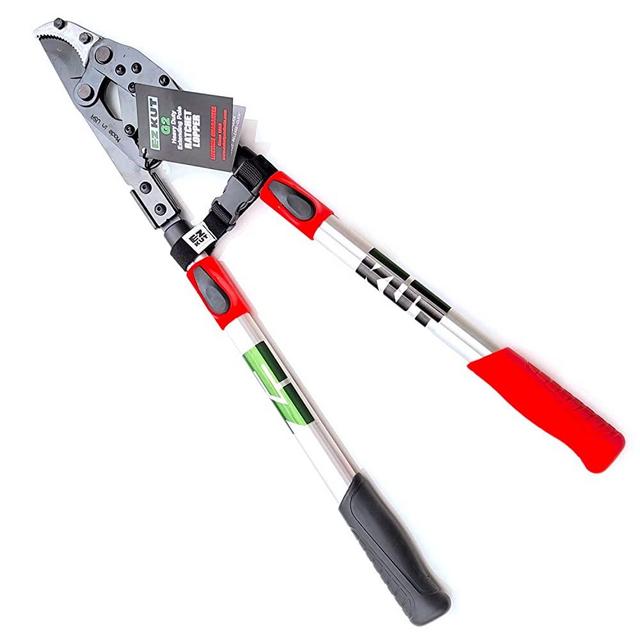 EZ Kut G2 Loppers and Pruners Heavy Duty Branch Cutter. Ratcheting Lopper Branch Tree Limb Cutter. 42 inch Extendable Anvil Hand Loppers Ratchet Function. Tree Pruner Lopper Heavy Duty Tree Trimmer