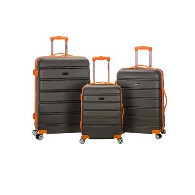 Rockland Melbourne 3pc Expandable ABS Spinner Set - Charcoal