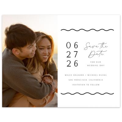 White Wedding Digital Save the Date - Molnar Landscape