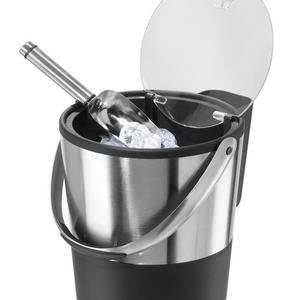 Oggi Double Wall Ice Bucket with Flip Lid and Stainless Ice Scoop