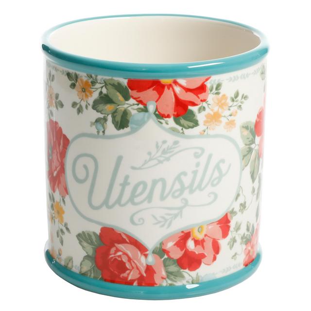 The Pioneer Woman Vintage Floral Utensil Crock, 7"
