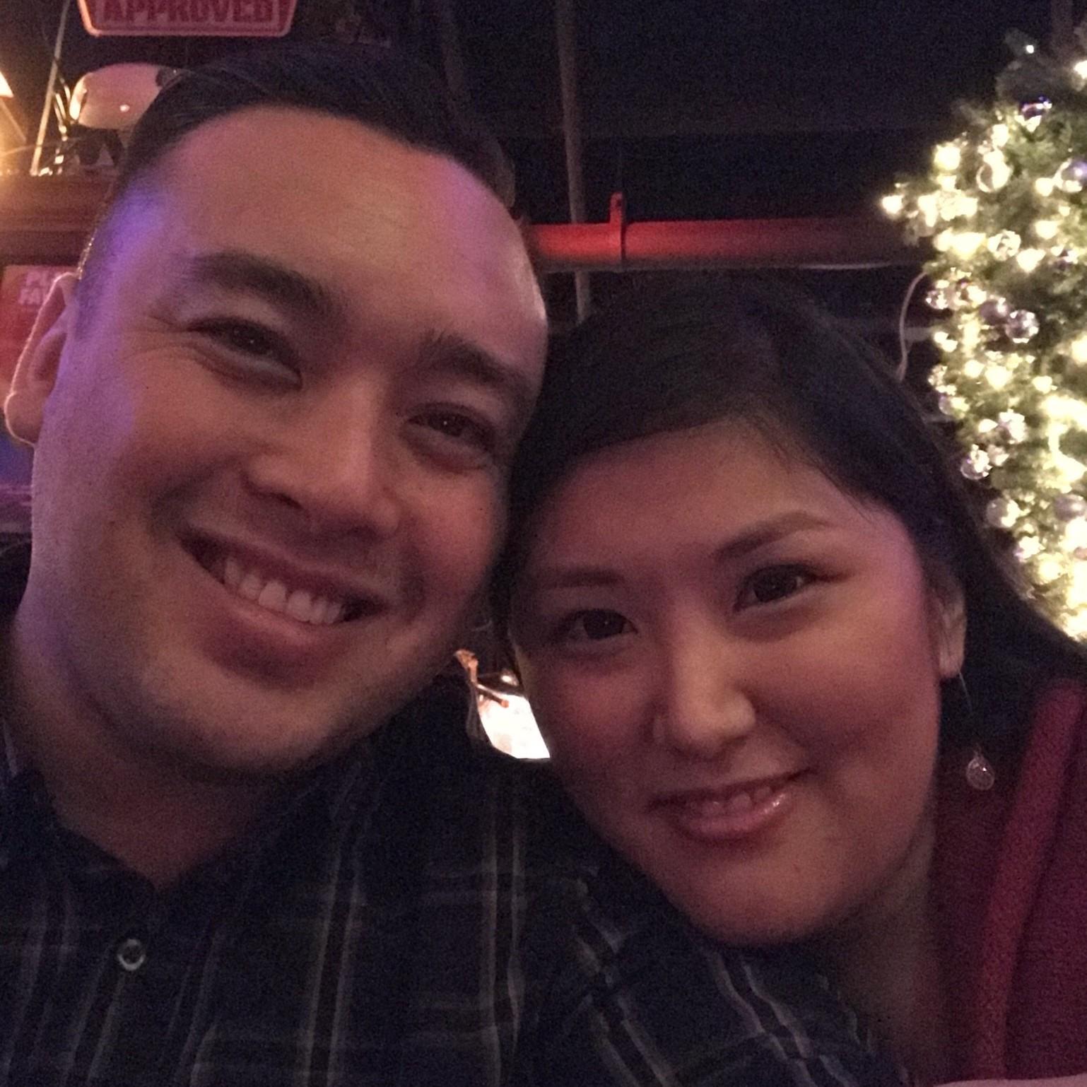 Our first picture together at The Vortex, December 2019
