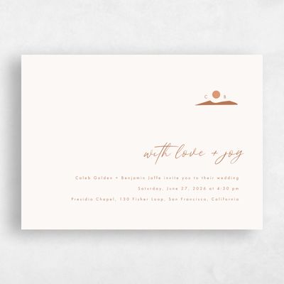 Beige Wedding Invitation - Paloverde Landscape
